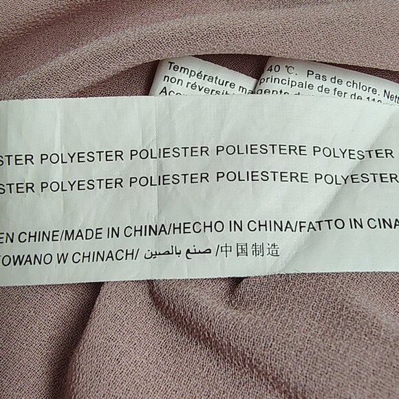 Pink Maxi Dress Medium Ruffle Backless Prairie Bridesmaid Vintage Style 70s 80s - Picture 9 of 9